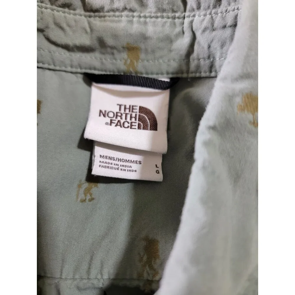 North Face Men's AOP All Over Print Short Sleeve Button Shirt - Large - Picture 3 of 6